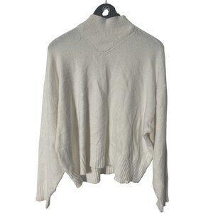 AllSaints Asha Sweater Size Small Soft Fluffy Long Sleeve Pullover Cream Comfort